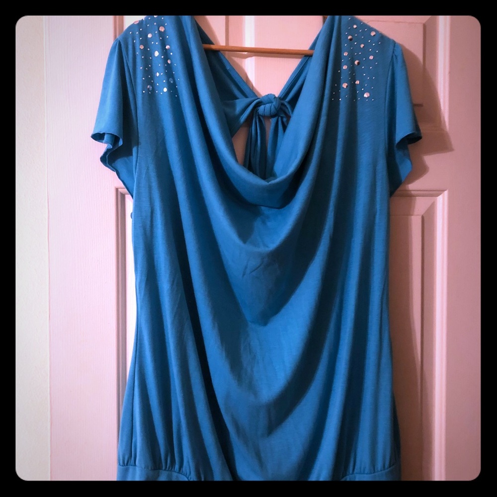 Embellish Turquoise Blouse 👚